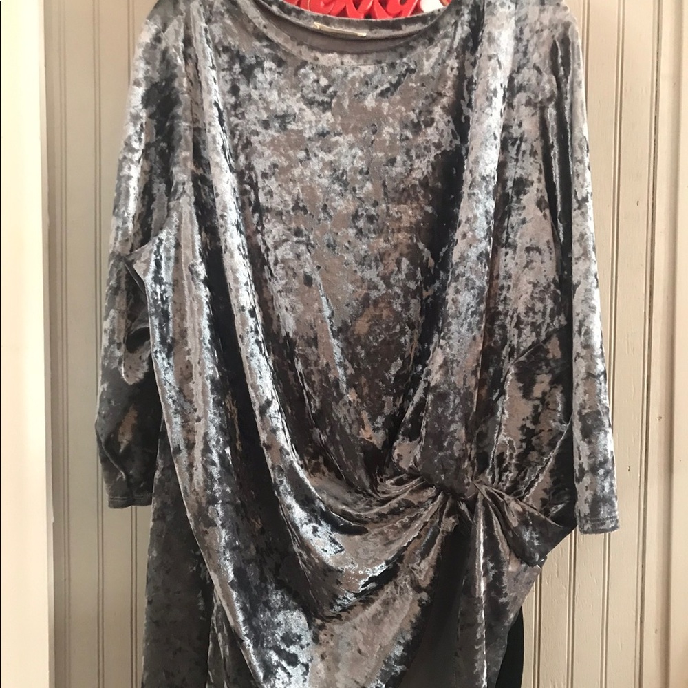 Plus size ladies velvet top